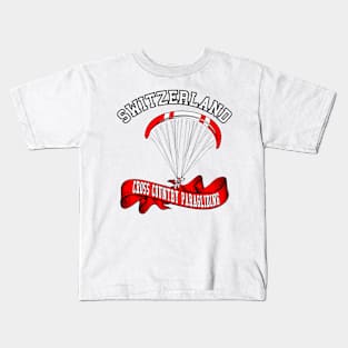 SWITZERLAND PARAGLIDING | 2 SIDED Kids T-Shirt